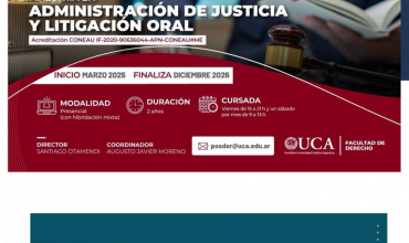 Sorteo de 5 medias becas para la Maestría en Administración de Justicia y Litigación Oral.