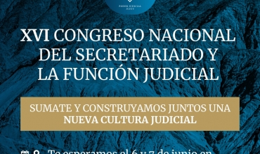 Invitación al XVI Congreso Nacional de Secretariado Judicial y del Ministerio Público